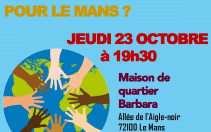 Réunion citoyenne : FACE AUX INÉGALITÉS, LA SOLIDARITE EN ACTION ! QUELLES SOLUTIONS POUR LE MANS ? Maison de Quartier Barbara - jeudi 23 octobre 2025 à 19h30